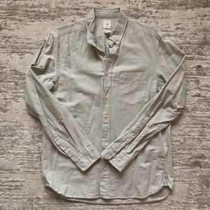 H&M Cotton Long Sleeve Button Up Grey Shirt